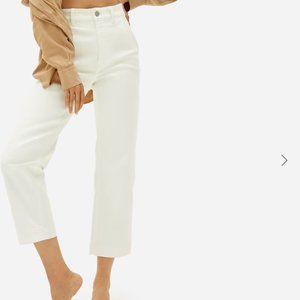 Everlane Straight-Leg Crop in Bone